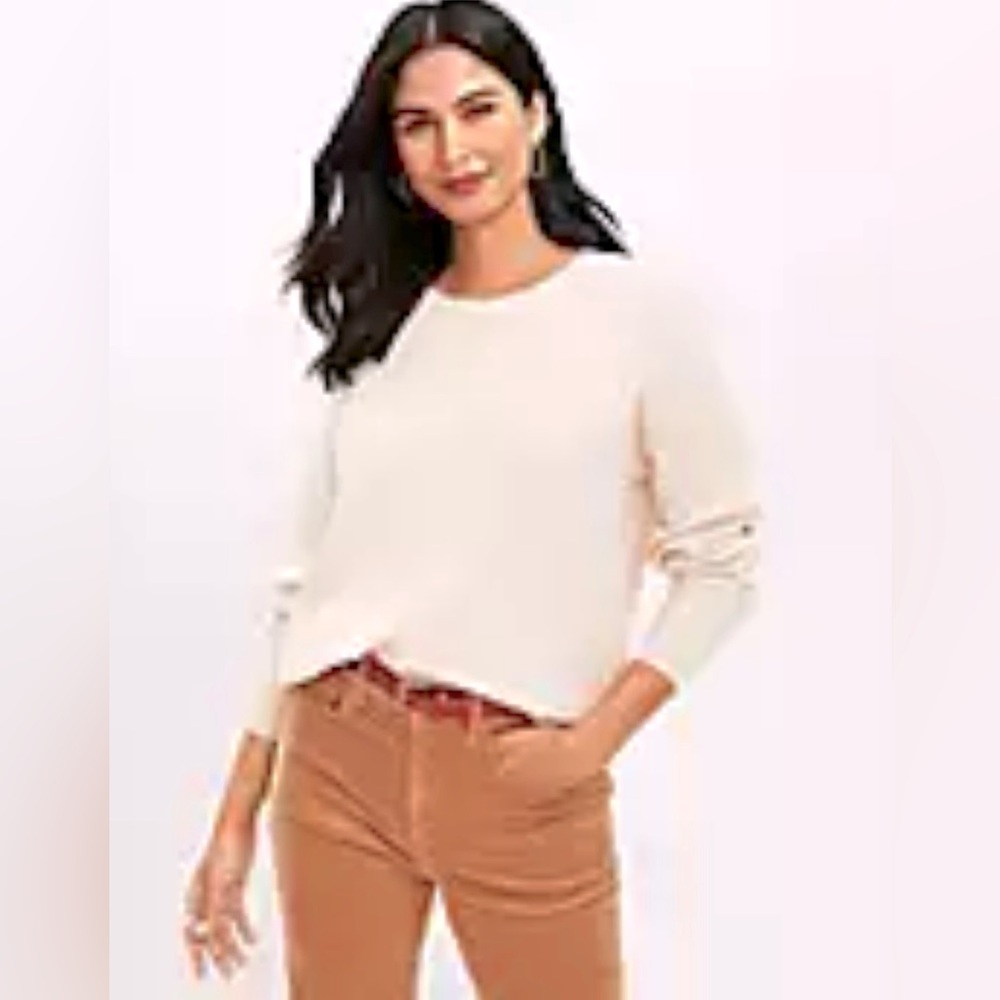NWT Loft Outlet Heathered Beige Color Sweater Size S